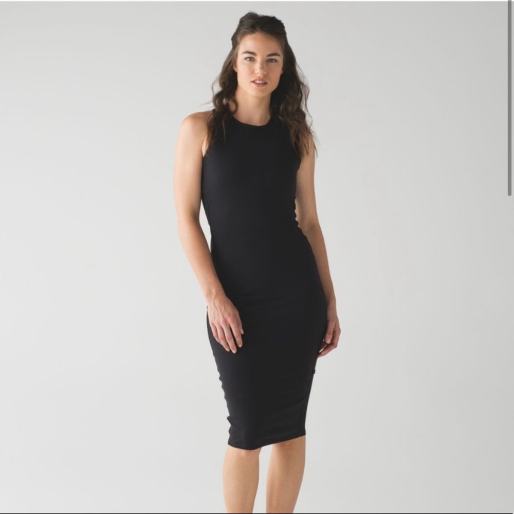Lululemon Picnic Play Black Midi Dress